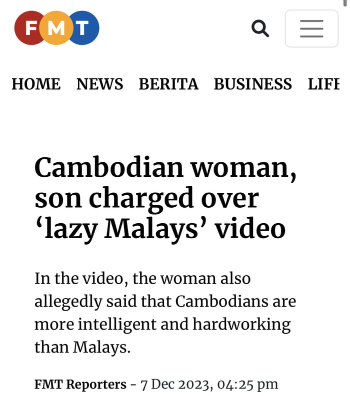Malaysian Govt has charged a woman & son in court just becau