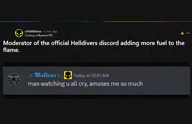 Here's the official reply from Helldivers 2's manager... Thi