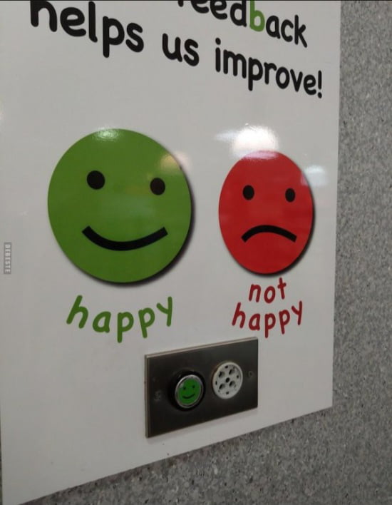 Problem with not happy customers solved! Sometimes it can be