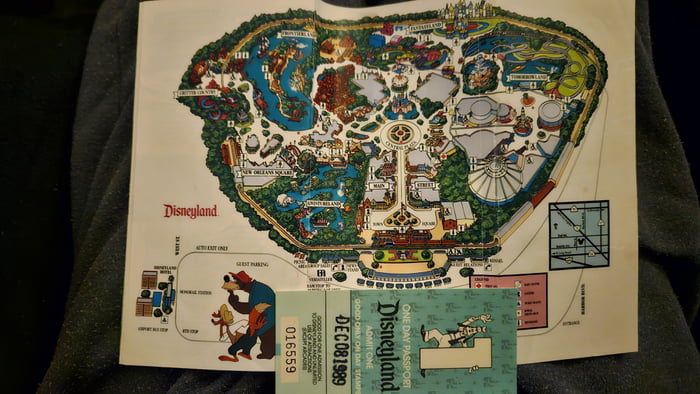 A map of Disneyland from the 80's - and the admission was $2