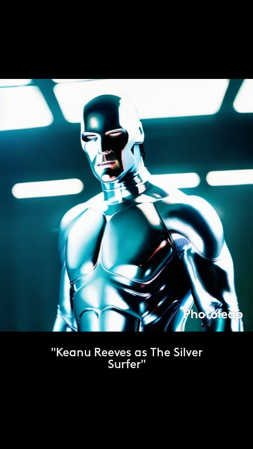 Keanu Reeves as The Silver Surfer!!