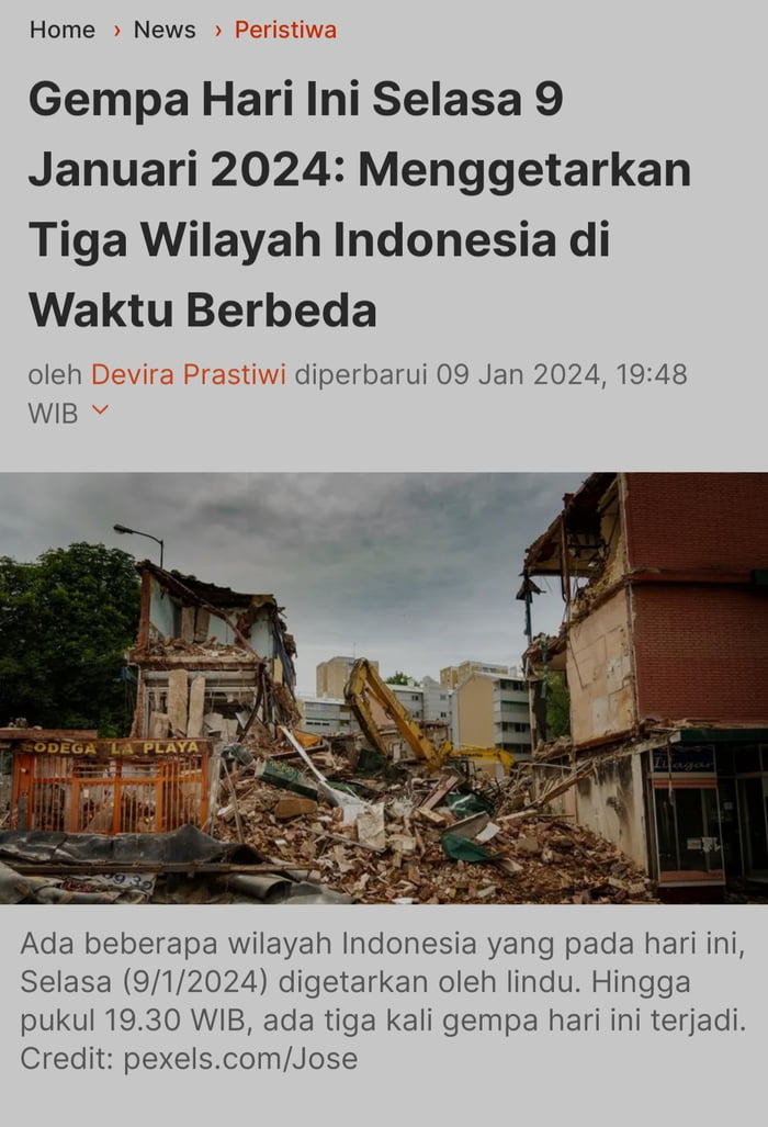 Three earthquakes in Indonesia yesterday