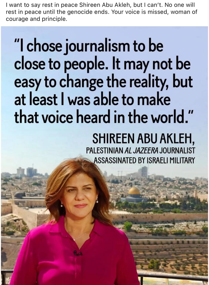 Shireen the Christian Palestinian journalist is still missed