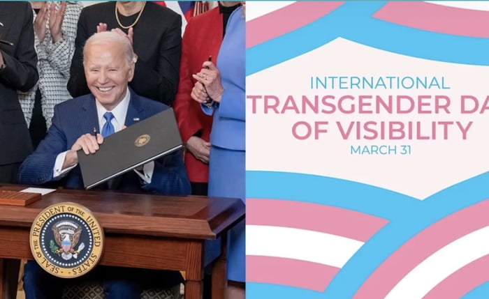Biden declares 31st as transgender day ?! Clown world we liv