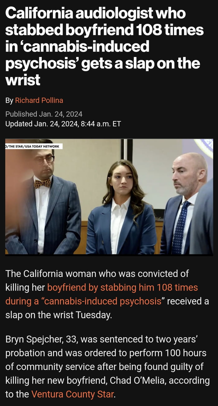 Gender equality. What if it was man who stabbed girlfriend 1