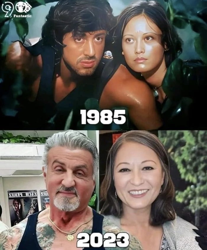 Stallone and Julia Nichols from Rambo II. Feel old now?