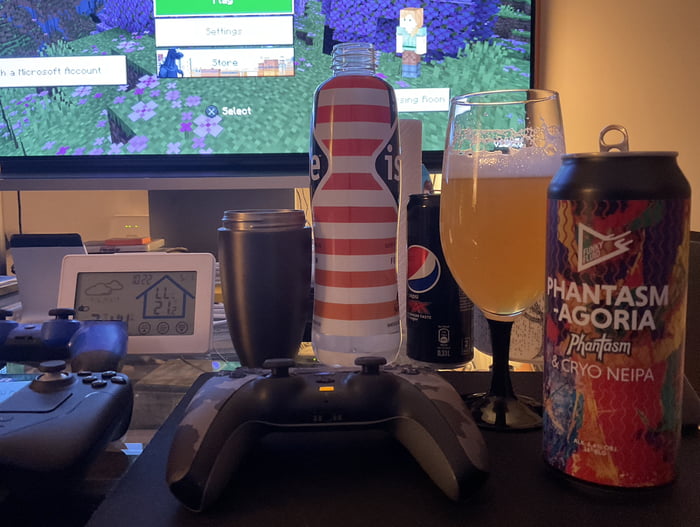 Friday night at last. Gaming with the old farts, and drinkin