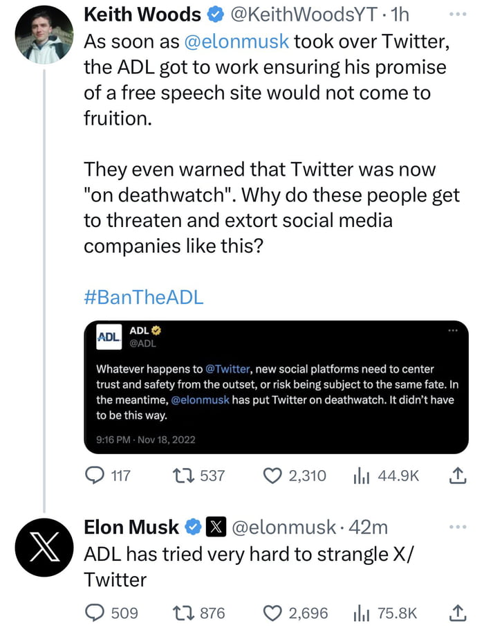 Jewish groups threatened to destroy Musk. They harmed his bu