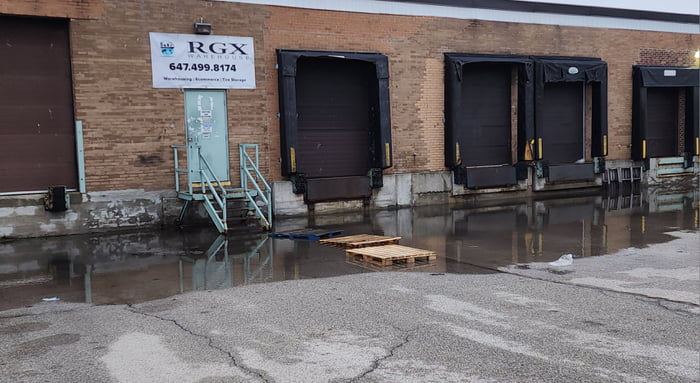 -Boss the loading area is flooded again should we drain it? 
