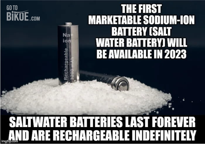 Quick, give an upvote for the saltwater battery, as solar an