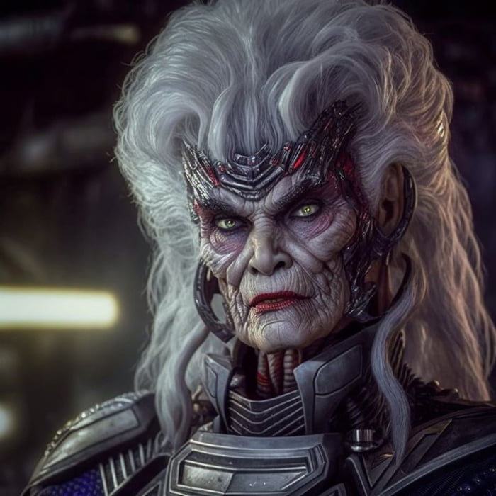 Zelda the space witch from Terrahawks updated by AI.