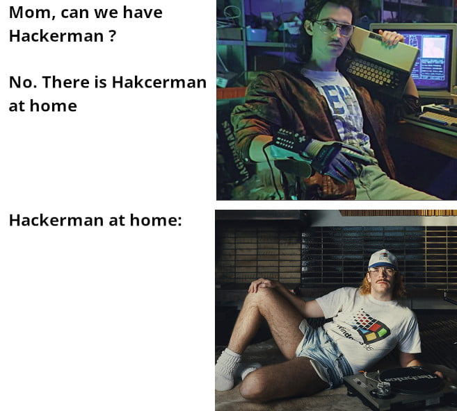 Hackerman vs Windows95man