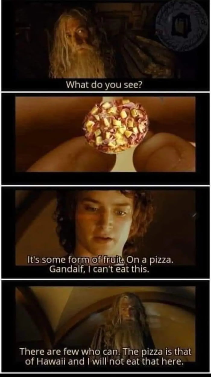 The Pizza is that of Hawaii
