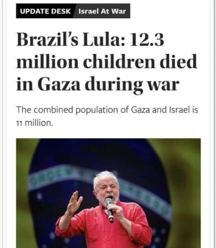 President of Brazil about israel-hamas war.