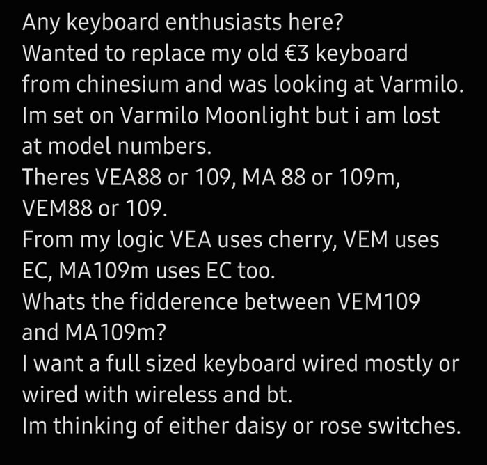 Shed some light on Varmilo keyboards