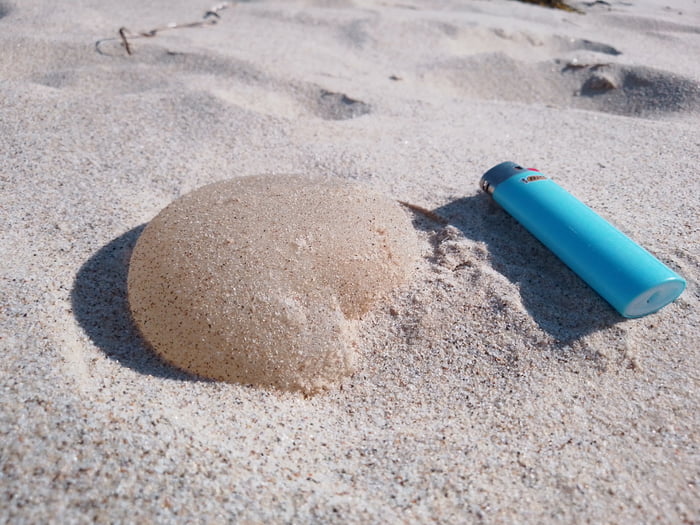 ...slightly used breast implant left on the beach?...
