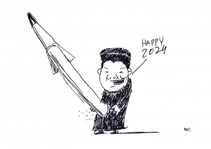Kim Jong-un's New Year's message! Cartoon Becs - Argentina 2
