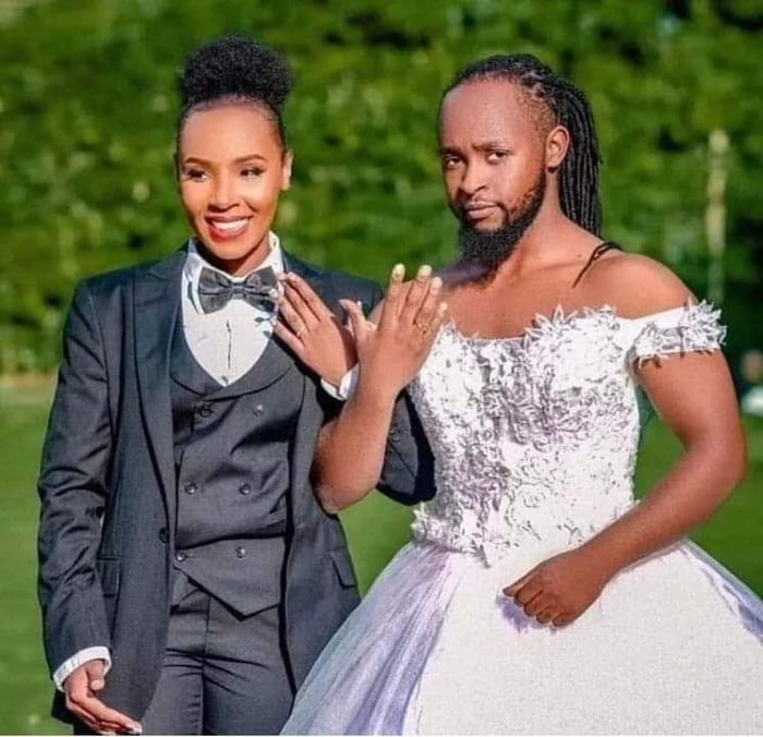 This couple swapped roles for their wedding as a sign of com