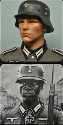 When you ask AI to generate black and white picture of WW2 g
