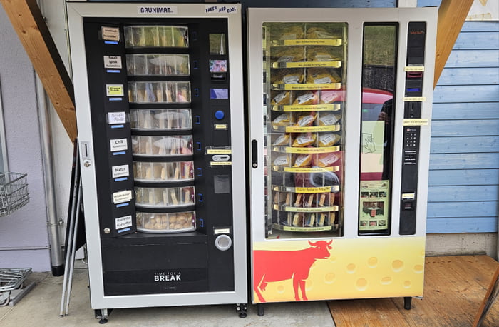 Just Swiss things - Fondue and Raclette vending machine.