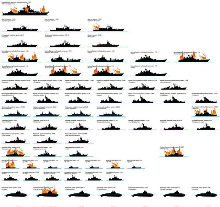 Ukraine destroyed around 20% of the Russian Black sea fleet