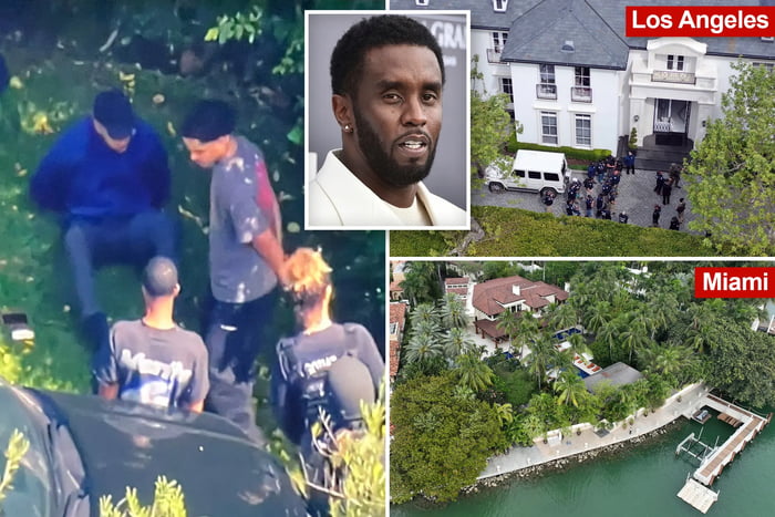 P Diddy homes in LA and Miami raided by homeland security.