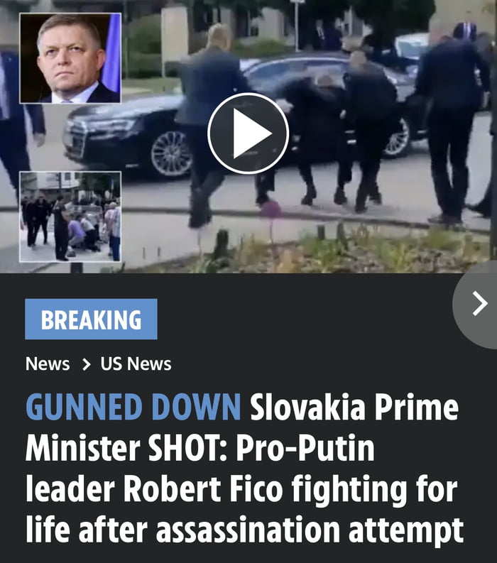 Slovakian prime minister shot