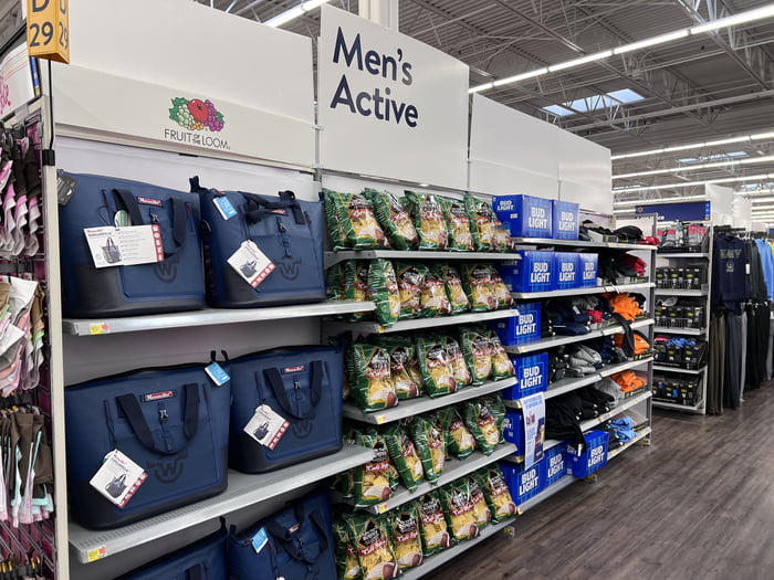 Active Mens section at Walmart