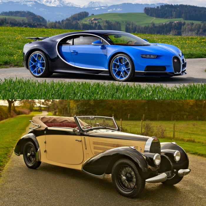 Bugatti Chiron (£2.5m) + Bugatti 57 (for sale for £1.2m)