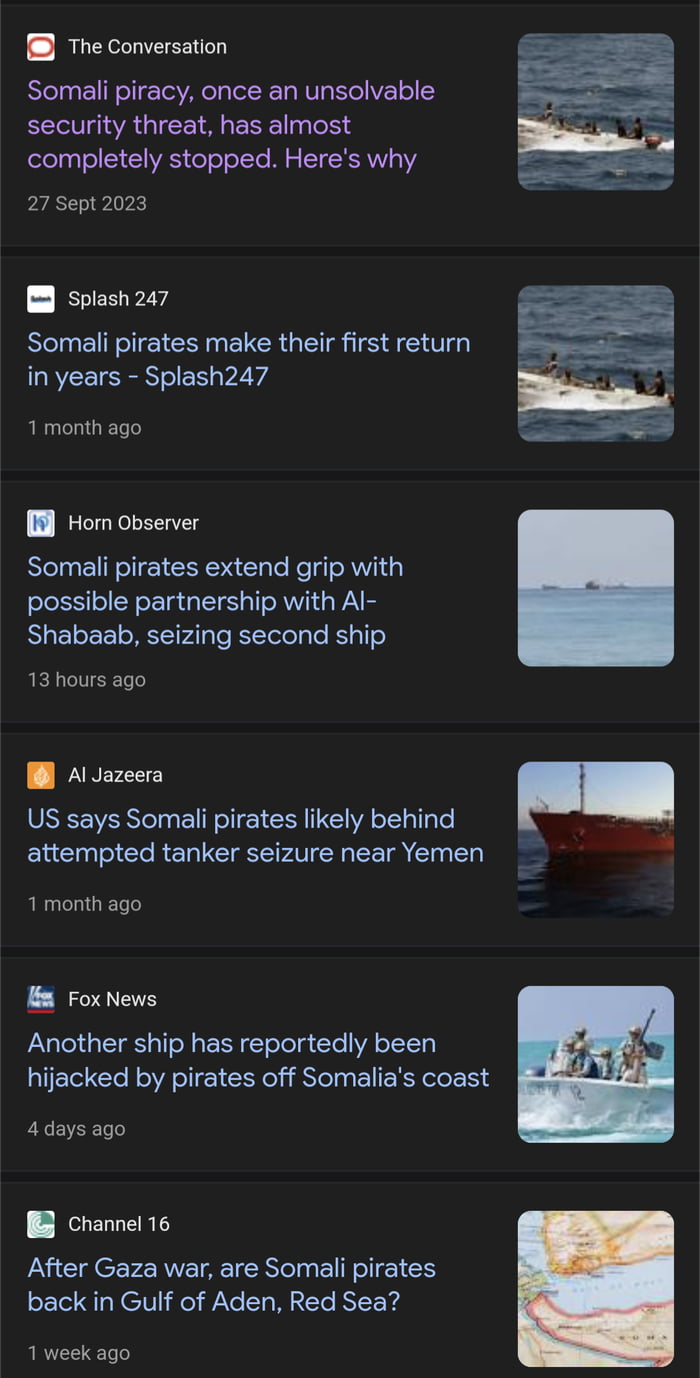 The Somali Pirates stock market must be going gang busters