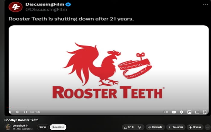 RIP Rooster Teeth.