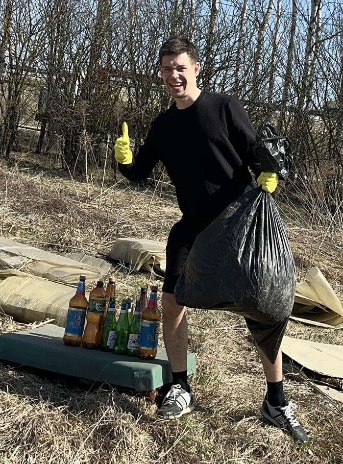 Today, I collected 20 kg of garbage, bringing the total to 3