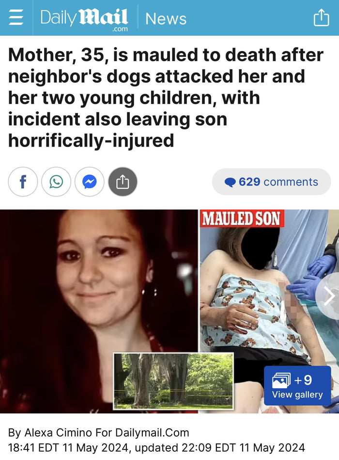 Mother mauled to death after neighbor's dogs attacked her an Image