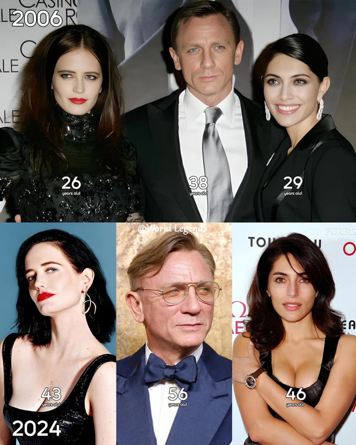"Casino Royale" cast before and now