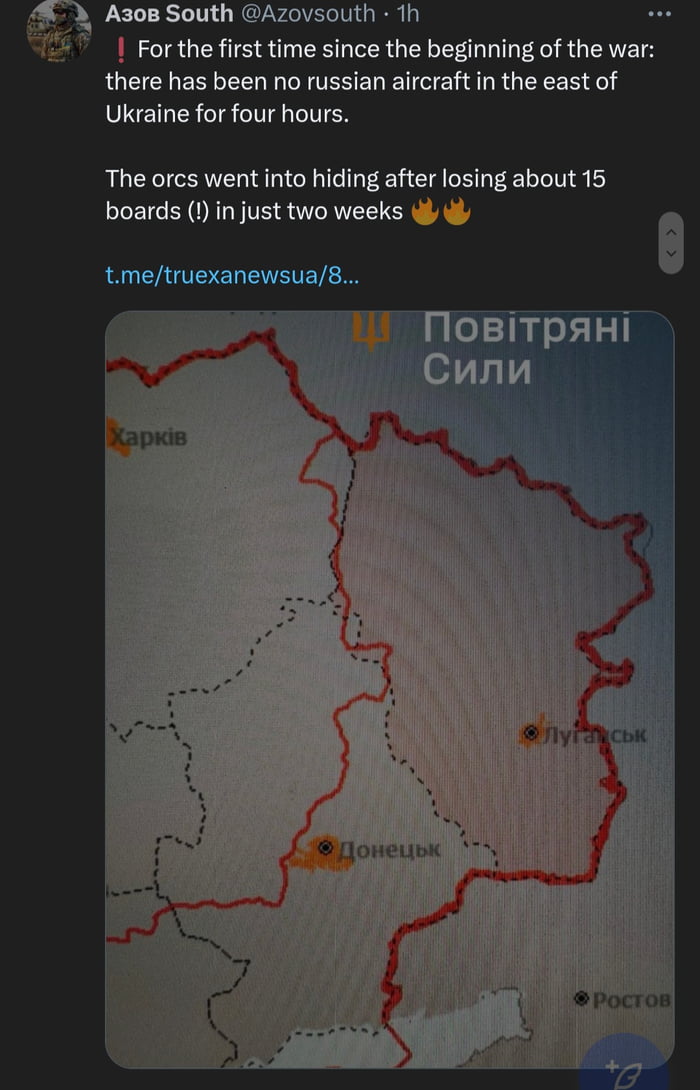 Russians now are afraid to fly in the east of Ukraine. I won Image