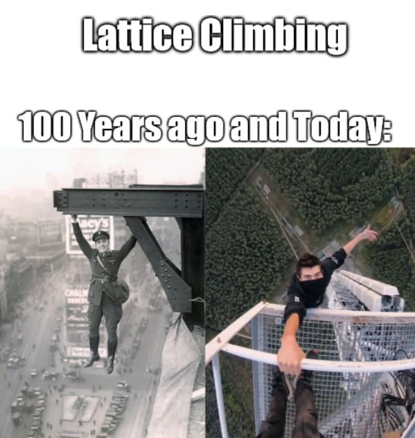 Nightmare Fuel, climbing from the past and today. Image