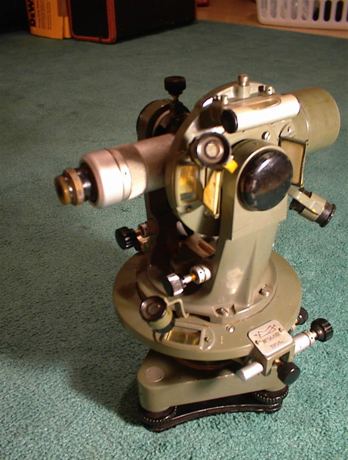 A theodolite. Used for measuring height of an object above s Image